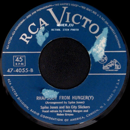 Spike Jones And His City Slickers - Peter Cottontail / Rhapsody From Hungary side B