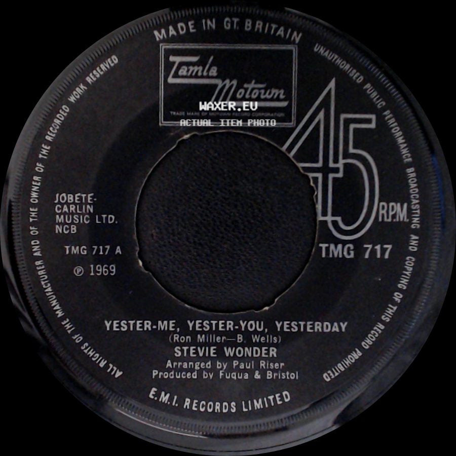 Stevie Wonder - Yester-Me, Yester-You, Yesterday / I'd Be A Fool Right Now side A