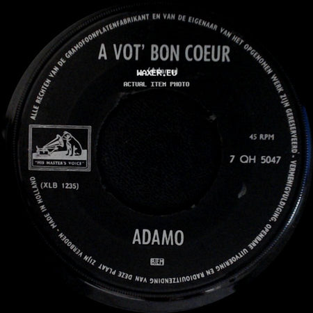 Adamo - A Vot' Bon Coeur / Dolce Paola side A