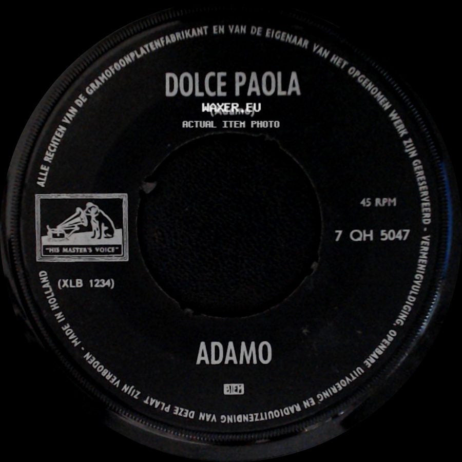 Adamo - A Vot' Bon Coeur / Dolce Paola side B