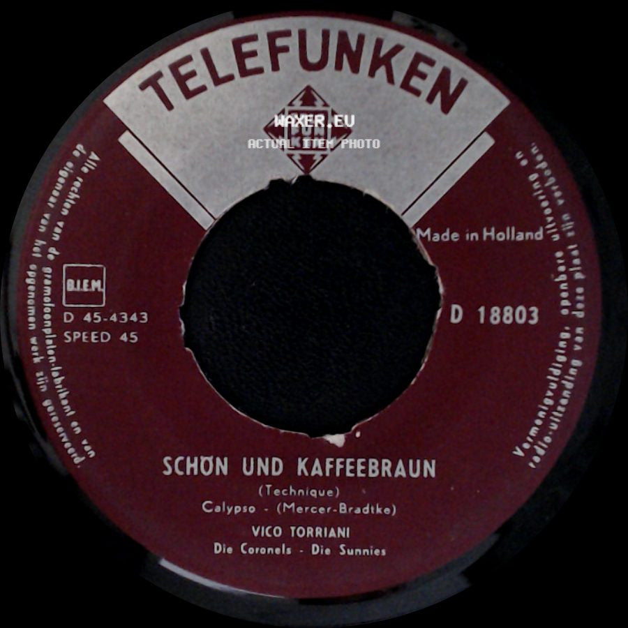 Vico Torriani / Vico Torriani Und Chor Willy Maltes Mit Seinem Tanzorchester - Schon Und Kaffeebraun / Ta-Pum - Ta-Pum (Ein Verliebter Tamburino) side A