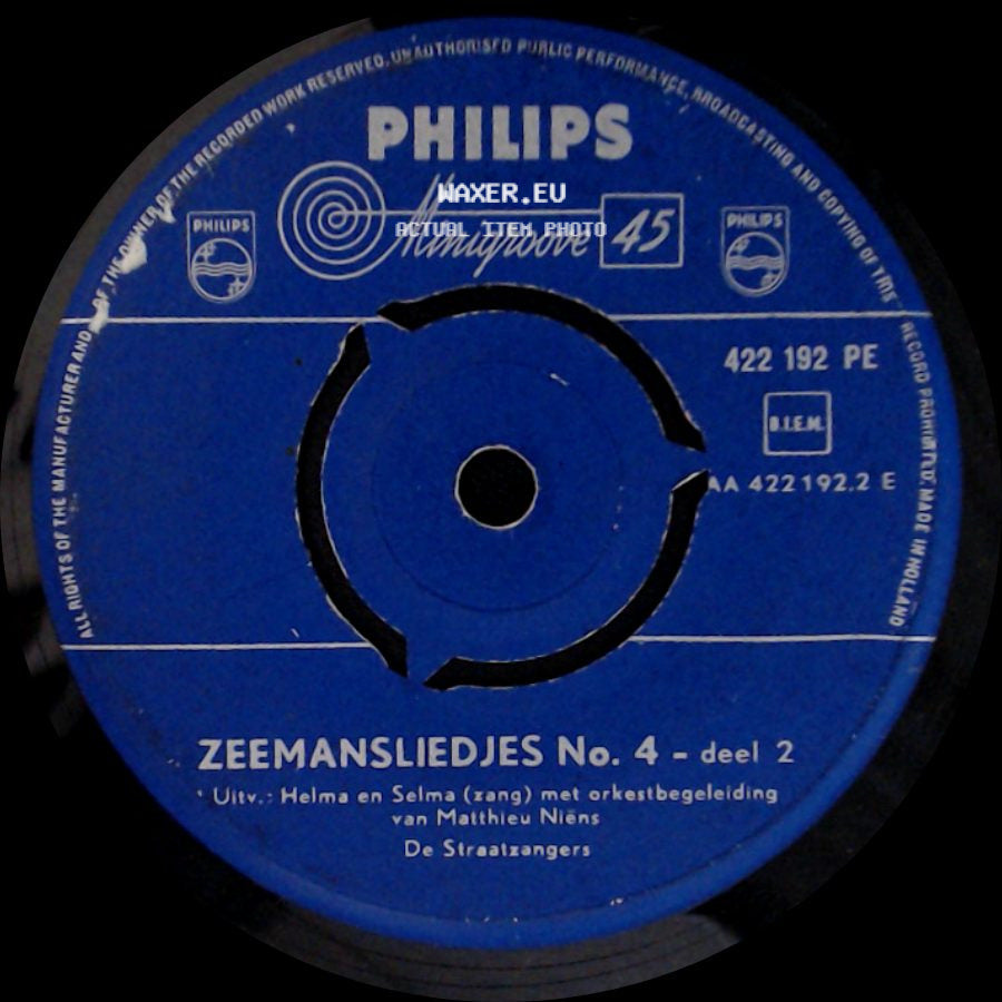 De Straatzangers - Zeemansliedjes No. 4 - Deel 2 / Zeemansliedjes No. 4 - Deel 1 side A