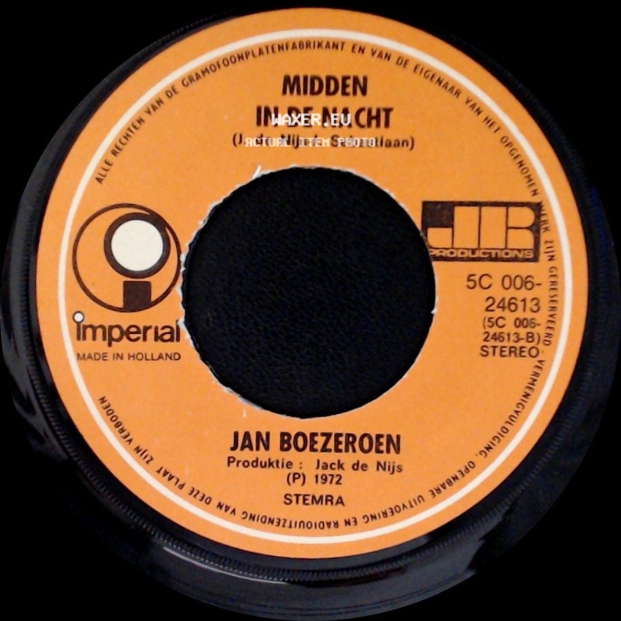 Jan Boezeroen - Oei Oei / Midden In De Nacht side B