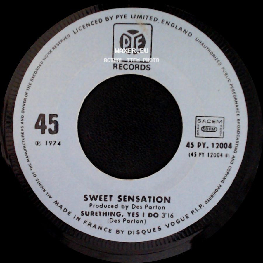 Sweet Sensation - Sad Sweet Dreamer / Surething, Yes I Do side B