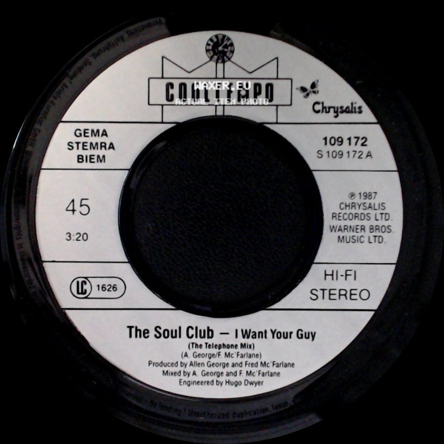 The Soul Club - I Want Your Guy / I Want Your Guy side B