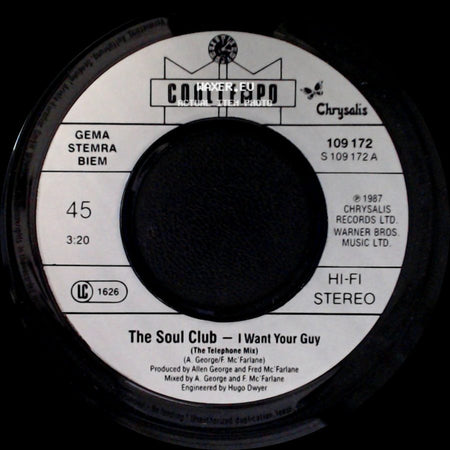 The Soul Club - I Want Your Guy / I Want Your Guy side B