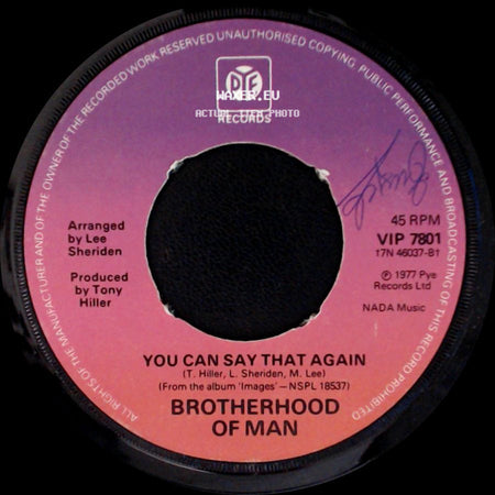 Brotherhood Of Man - Figaro / You Can Say That Again side B