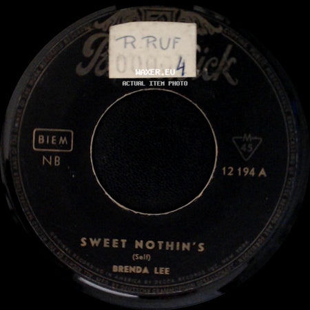 Brenda Lee - Baby Face / Sweet Nothin's side B