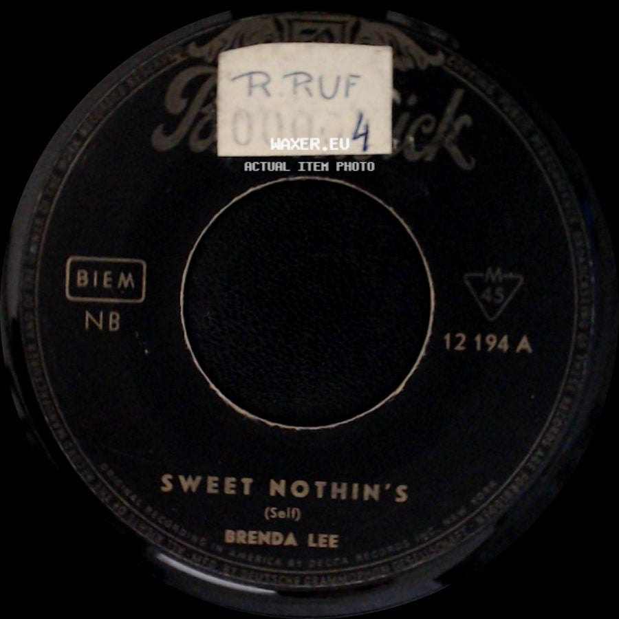 Brenda Lee - Baby Face / Sweet Nothin's side B