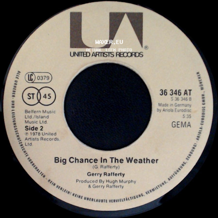 Gerry Rafferty - Baker Street / Big Chance In The Weather side B