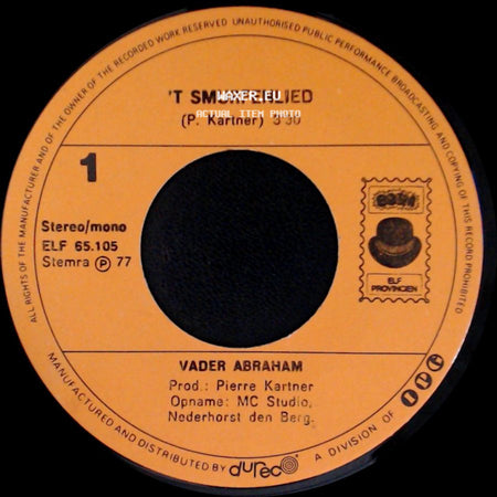 Vader Abraham - 't Smurfenlied / So'n Alter Schunkelwalzer side A