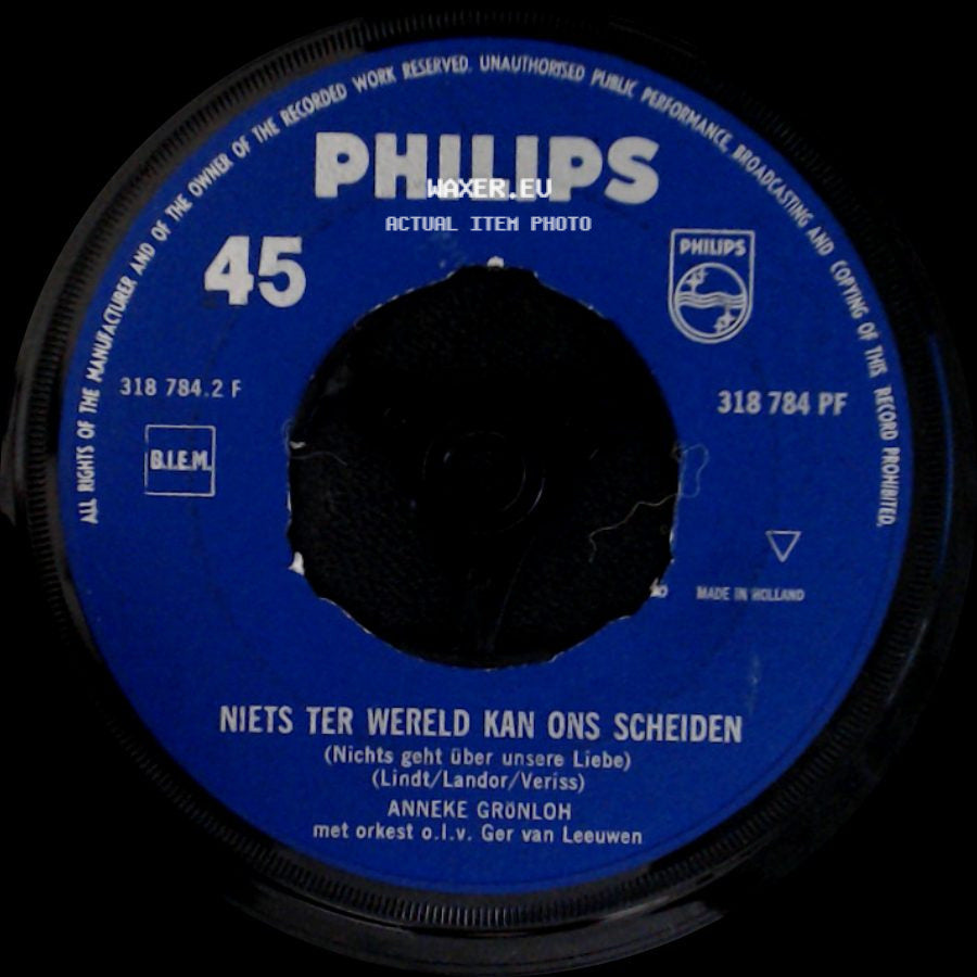 Anneke Gronloh - Niets Ter Wereld Kan Ons Scheiden / Paradiso side A