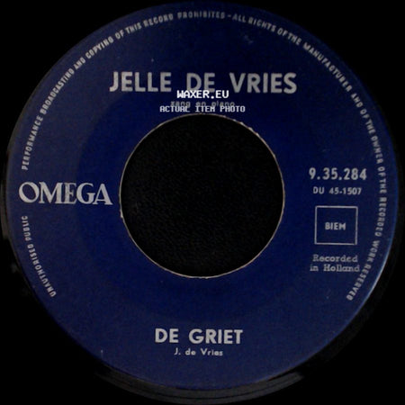 Jelle De Vries - Het Vers Van De Pers / De Griet side B