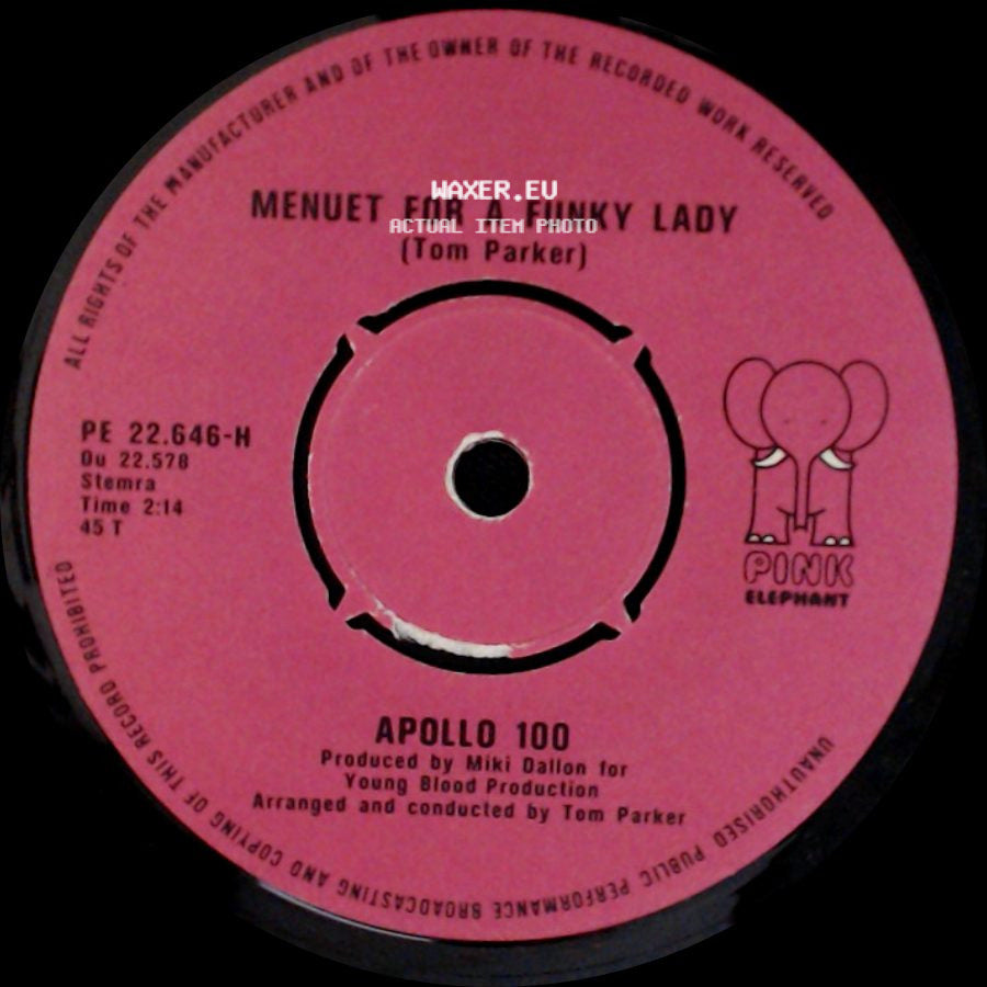 Apollo 100 - Menuet For A Funky Lady / Reach For The Sky side A