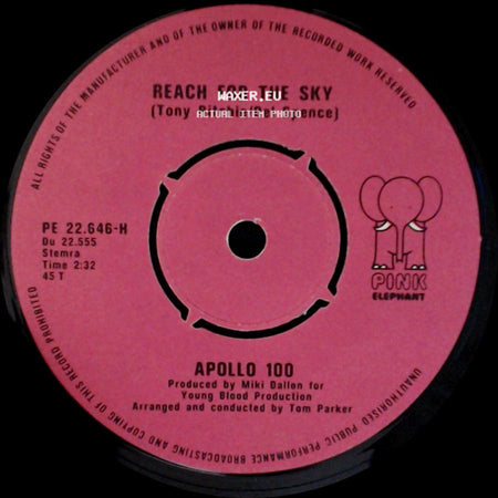 Apollo 100 - Menuet For A Funky Lady / Reach For The Sky side B