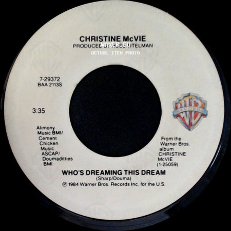 Christine Mcvie - Got A Hold On Me / Who's Dreaming This Dream side B