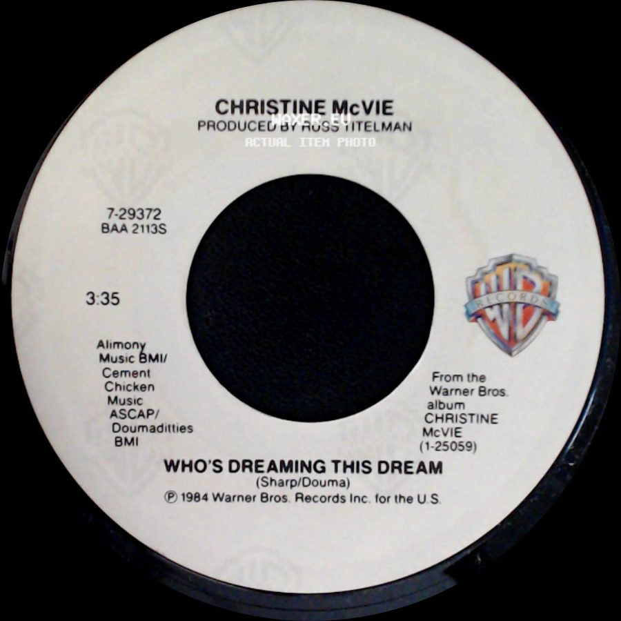 Christine Mcvie - Got A Hold On Me / Who's Dreaming This Dream side B