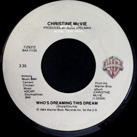 Christine Mcvie - Got A Hold On Me / Who's Dreaming This Dream side B