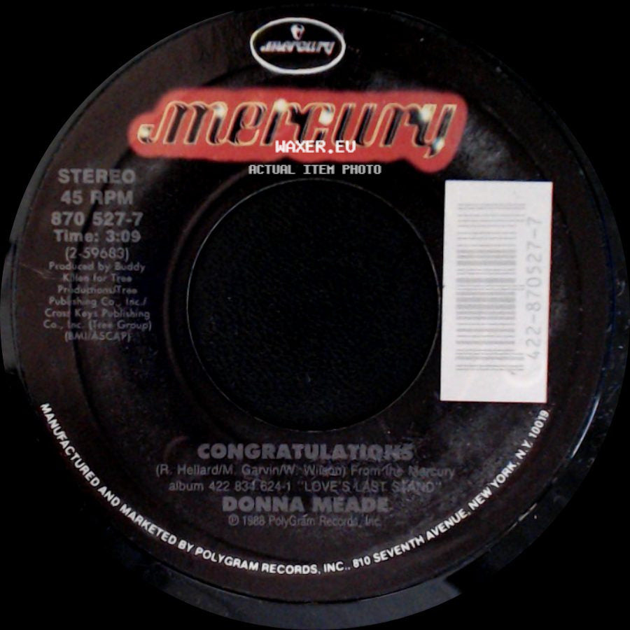 Donna Meade / Teena Meade - Congratulations / Slow Fire side A