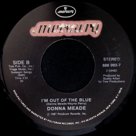 Donna Meade - Be Serious / I'm Out Of The Blue side B