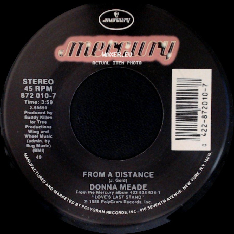 Donna Meade - Leavin' On Your Mind / From A Distance side B