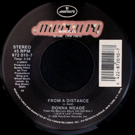 Donna Meade - Leavin' On Your Mind / From A Distance side B
