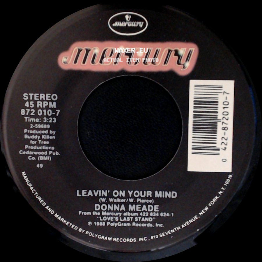 Donna Meade - Leavin' On Your Mind / From A Distance side A