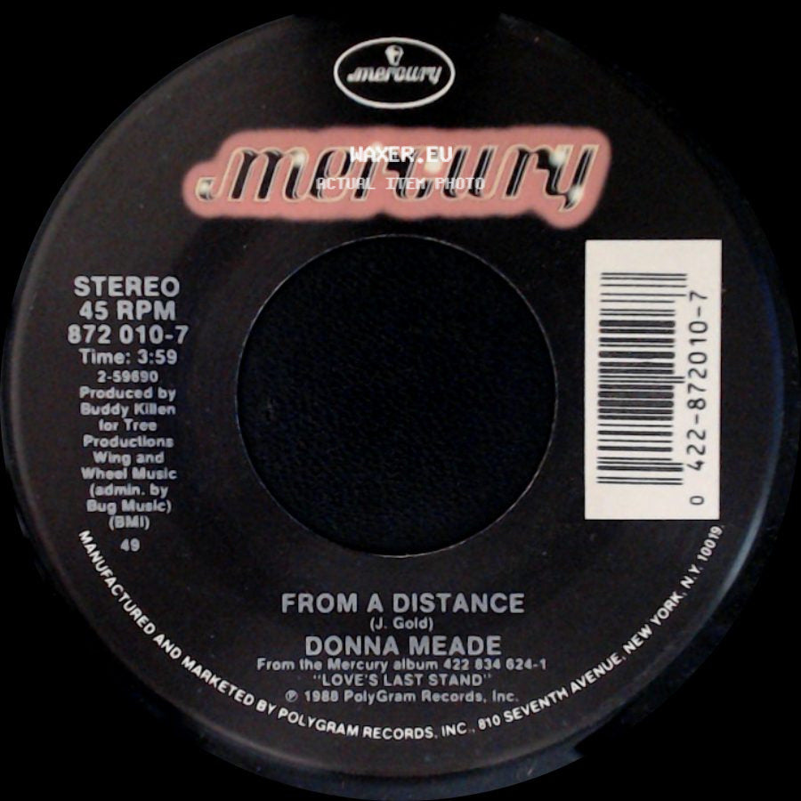 Donna Meade - Leavin' On Your Mind / From A Distance side B