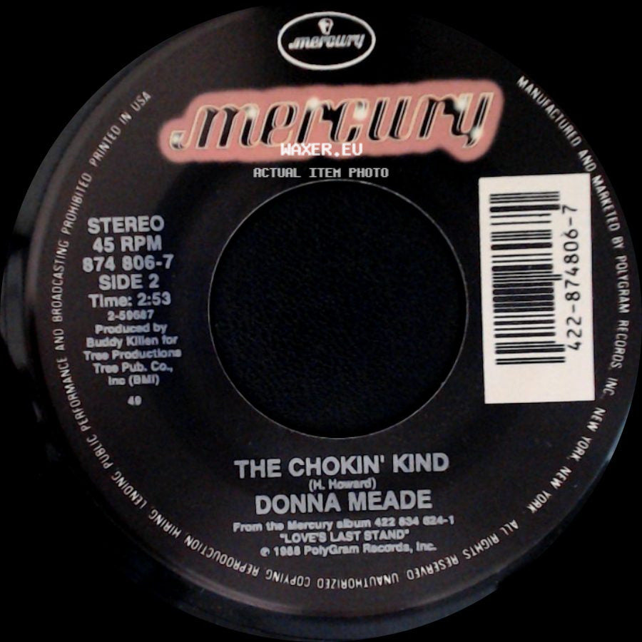 Donna Meade - Cry Baby / The Chokin' Kind side B