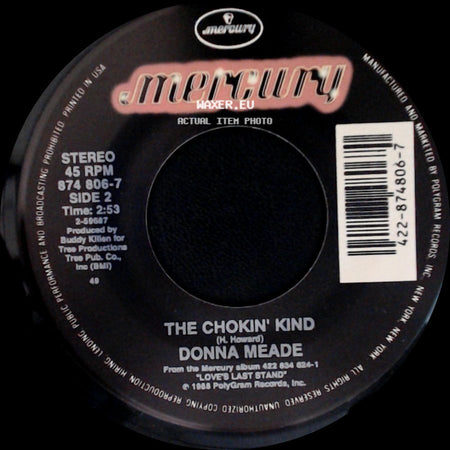 Donna Meade - Cry Baby / The Chokin' Kind side B