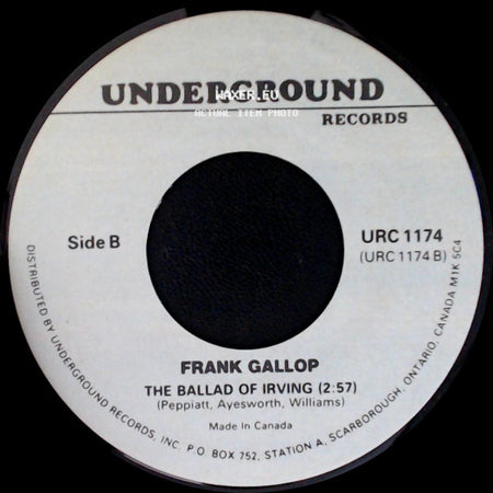 Bob Mcphadden (With Rod Mckuen) / Frank Gallop - The Mummy (1:57) / The Ballad Of Irving (2:57) side B