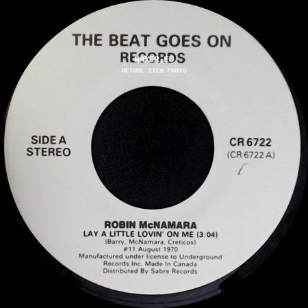 Robin Mcnamara / Andy Kim - Lay A Little Lovin' On Me / Baby I Love You side A