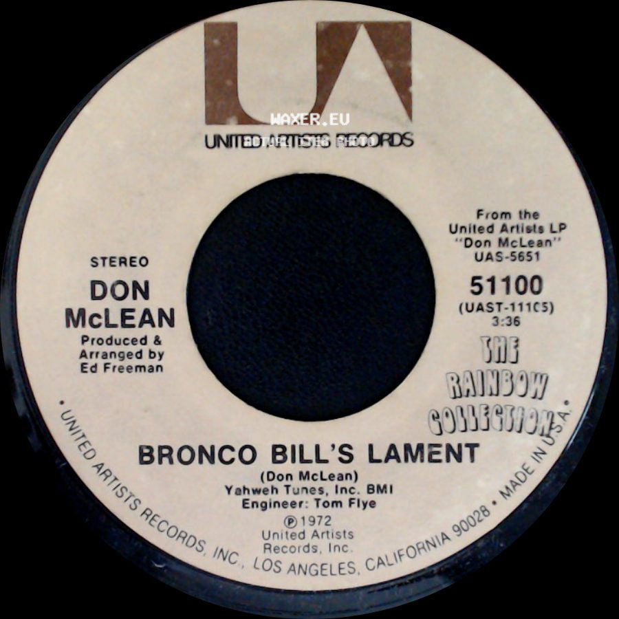 Don Mclean - Bronco Bill's Lament / Dreidel side A