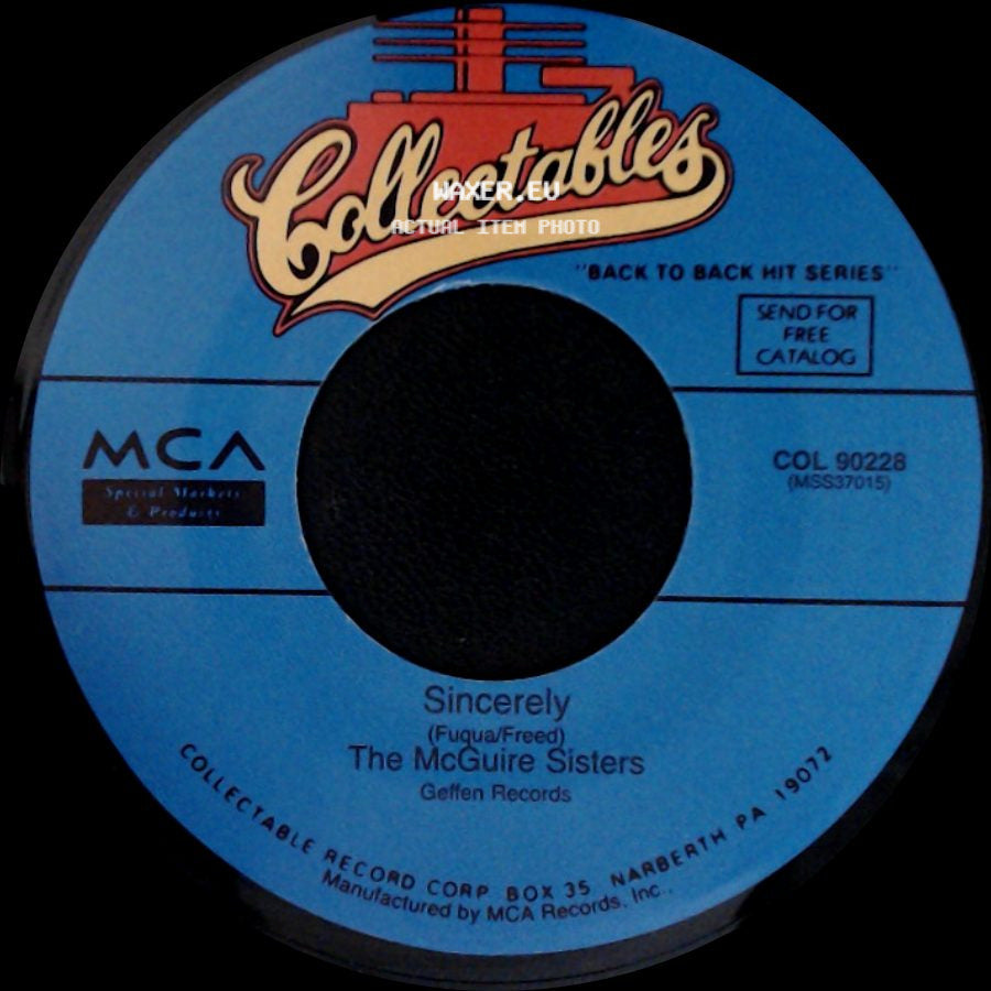 The Mcguire Sisters - Sincerely / Sugartime side A