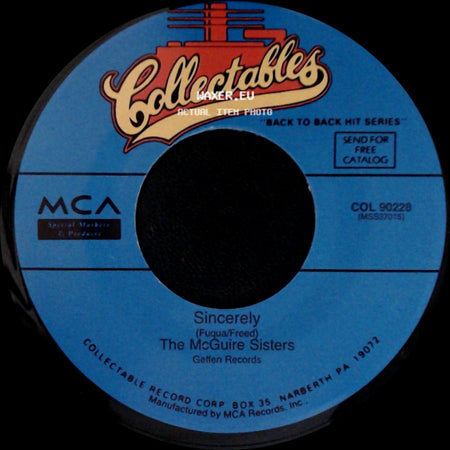 The Mcguire Sisters - Sincerely / Sugartime side A