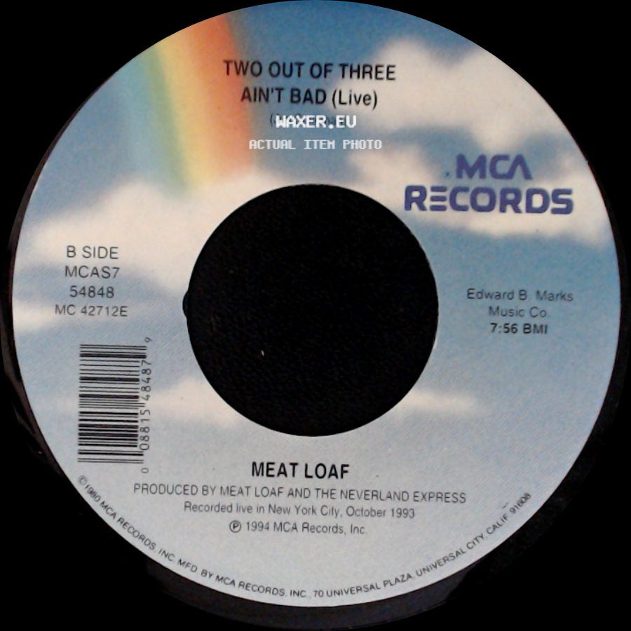 Meat Loaf - Objects In The Rear View Mirror May Appear Closer Than They Are / Two Out Of Three Ain't Bad (Live) side B