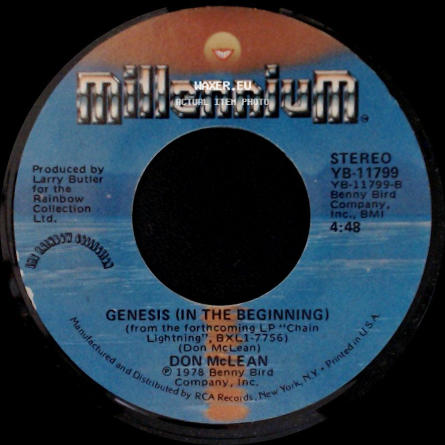 Don Mclean - Crying / Genesis (In The Beginning) side B