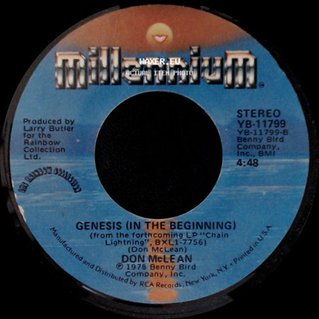 Don Mclean - Crying / Genesis (In The Beginning) side B