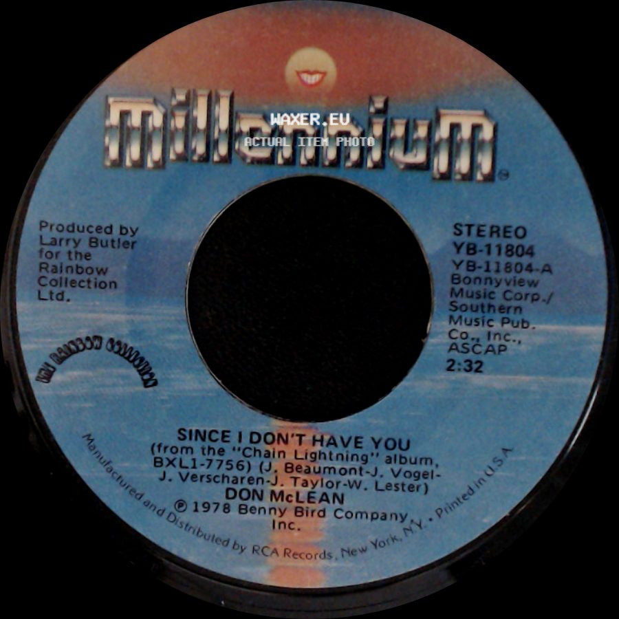 Don Mclean - Your Cheating Heart / Since I Don't Have You side B