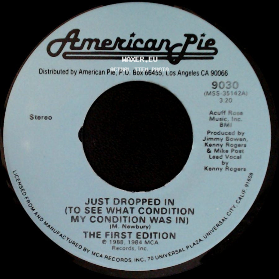 The First Edition / Marlene Dietrich - Just Dropped In (To See What Condition My Condition Was In) / Lili Marlene side A