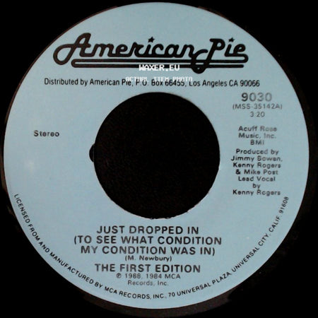The First Edition / Marlene Dietrich - Just Dropped In (To See What Condition My Condition Was In) / Lili Marlene side A