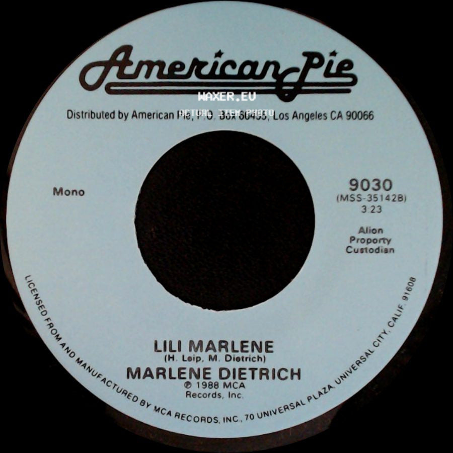 The First Edition / Marlene Dietrich - Just Dropped In (To See What Condition My Condition Was In) / Lili Marlene side B