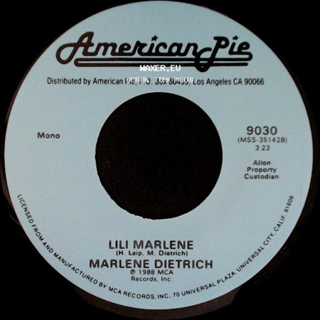The First Edition / Marlene Dietrich - Just Dropped In (To See What Condition My Condition Was In) / Lili Marlene side B