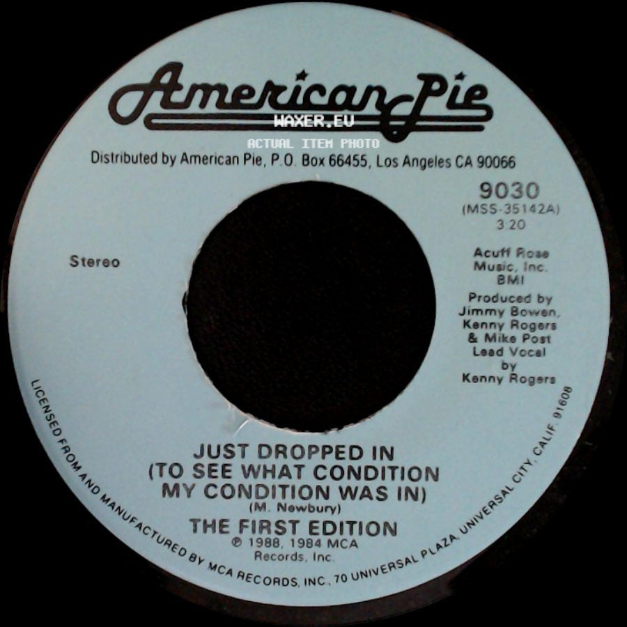 The First Edition / Marlene Dietrich - Just Dropped In (To See What Condition My Condition Was In) / Lili Marlene side A
