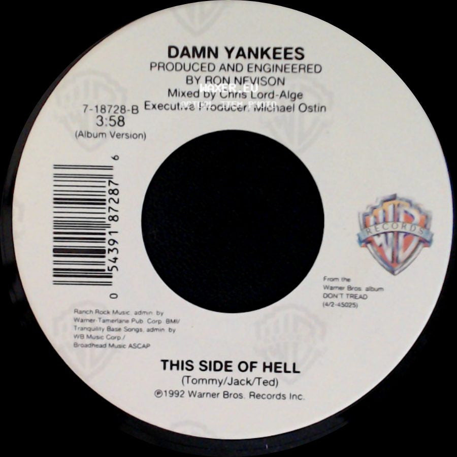 Damn Yankees - Where You Goin' Now / This Side Of Hell side B