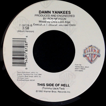 Damn Yankees - Where You Goin' Now / This Side Of Hell side B