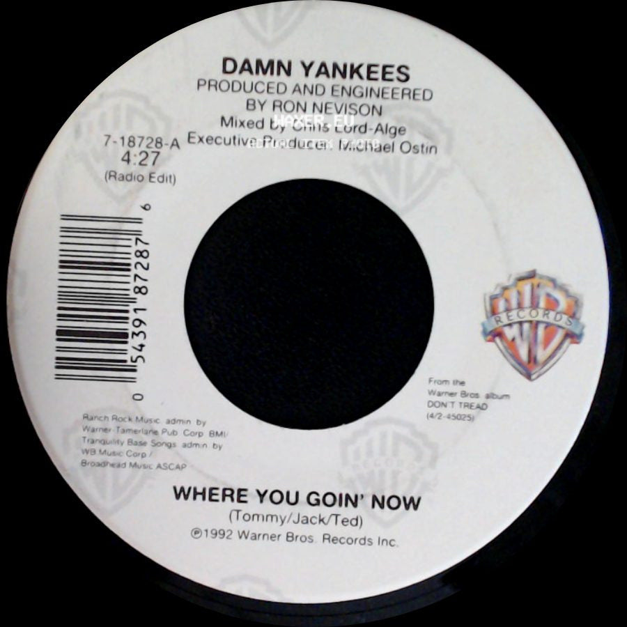 Damn Yankees - Where You Goin' Now / This Side Of Hell side A