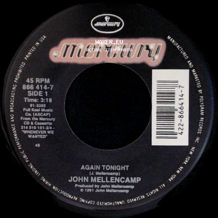 John Mellencamp - Again Tonight / Get A Leg Up (Live) side A