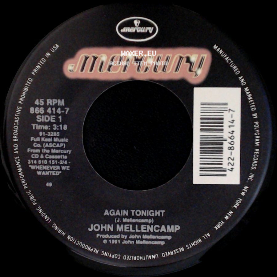John Mellencamp - Again Tonight / Get A Leg Up (Live) side A
