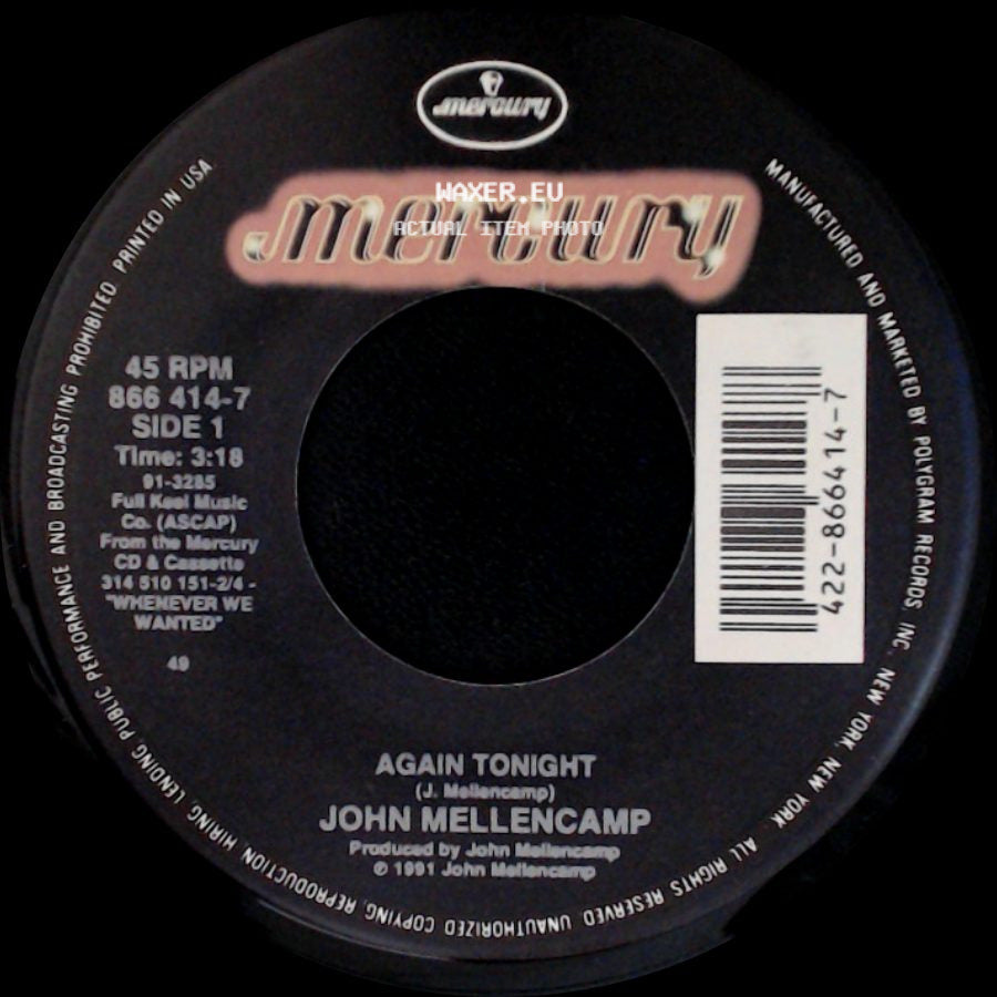 John Mellencamp - Again Tonight / Get A Leg Up (Live) side A